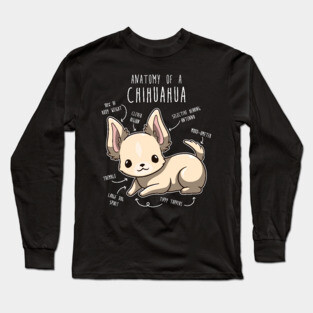 Chihuahua Anatomy Long Sleeve T-Shirt