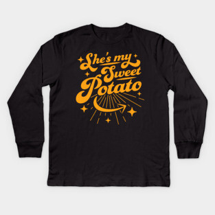 She's My Sweet Potato I Yam - Couple's Matching Thanksgiving Kids Long Sleeve T-Shirt