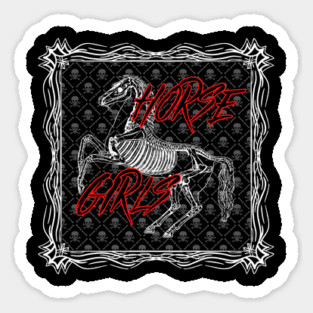 Skeletal Horse Girls Sticker