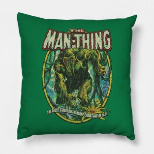 The Man Thing 1974 Pillow