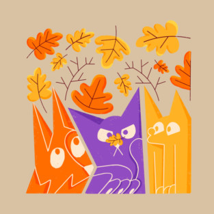 Two foxes and One cat T-Shirt