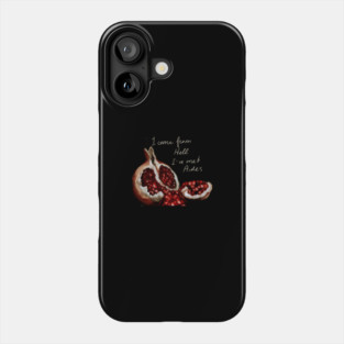 Pomegranate, Greek mythology, Aedes, Hell, aesthetics, dark academia Phone Case