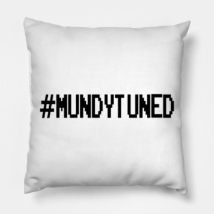 #MundyTuned Black Logo Pillow