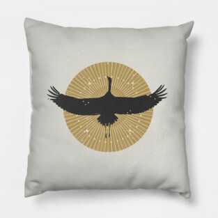Sun Crane Pillow