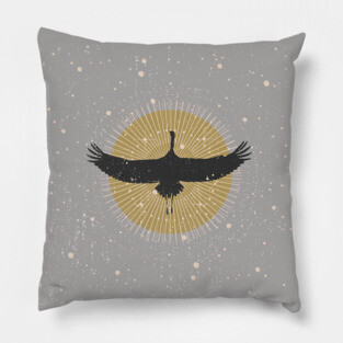 Sun Crane Pillow