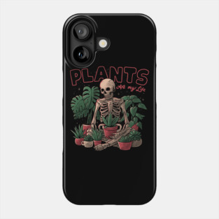 Plants Are My Life - Skull Flowers Colors Gift Phone Case