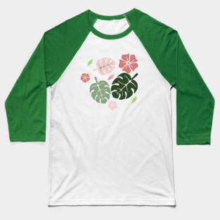 Tropical leaves Baseball T-Shirt