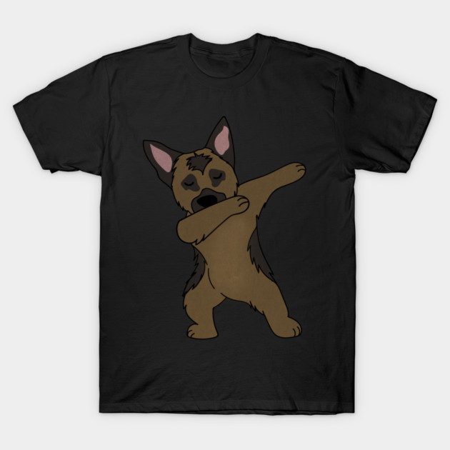 German Shepherd Dab Dance Funny Dabbing T-Shirt by logiamerch