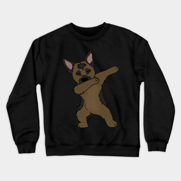 German Shepherd Dab Dance Funny Dabbing Crewneck Sweatshirt by logiamerch