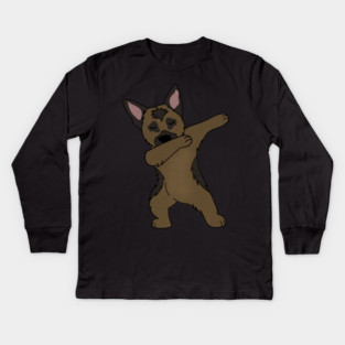 German Shepherd Dab Dance Funny Dabbing Kids Long Sleeve T-Shirt