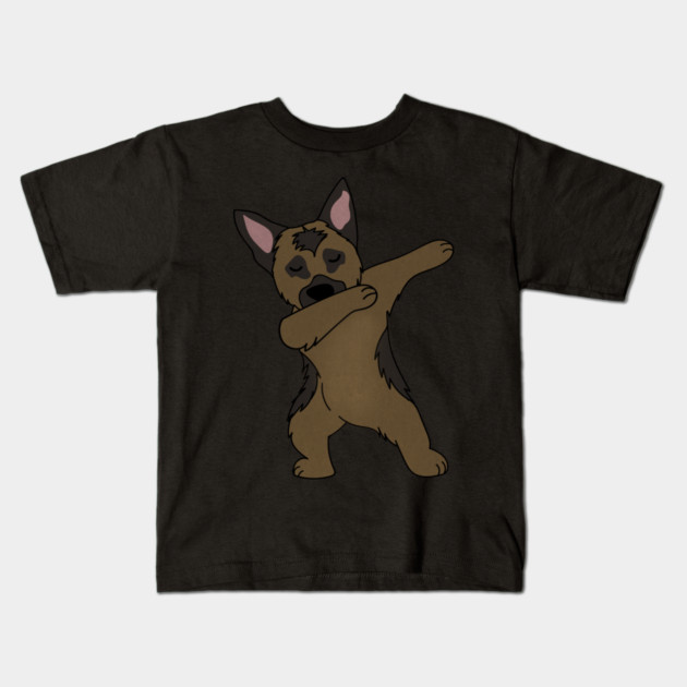 German Shepherd Dab Dance Funny Dabbing Kids T-Shirt by logiamerch