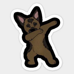 German Shepherd Dab Dance Funny Dabbing Sticker