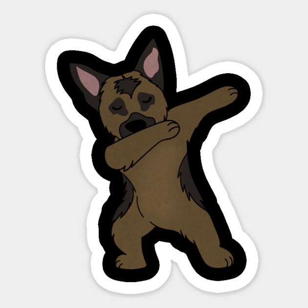 German Shepherd Dab Dance Funny Dabbing Sticker by logiamerch