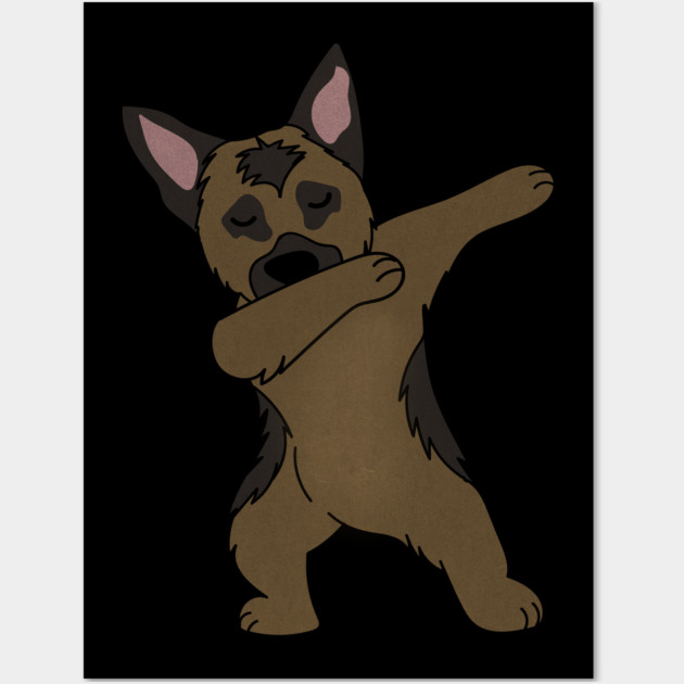 German Shepherd Dab Dance Funny Dabbing Wall Art by logiamerch