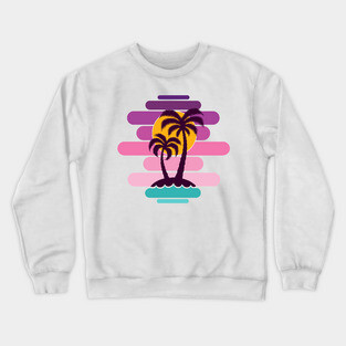Palm trees at sunset Crewneck Sweatshirt