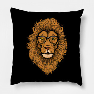 Hipster Lion Graphic Animal Street Style Pillow