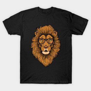 Hipster Lion Graphic Animal Street Style T-Shirt