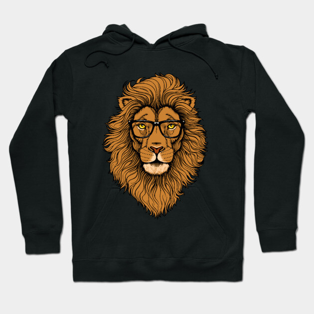 Hipster Lion Graphic Animal Street Style Hoodie by logiamerch