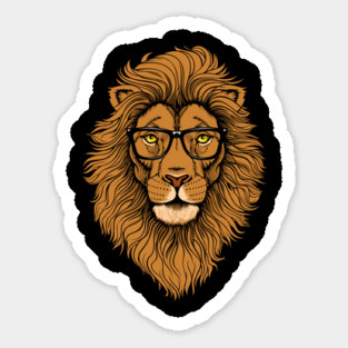 Hipster Lion Graphic Animal Street Style Sticker