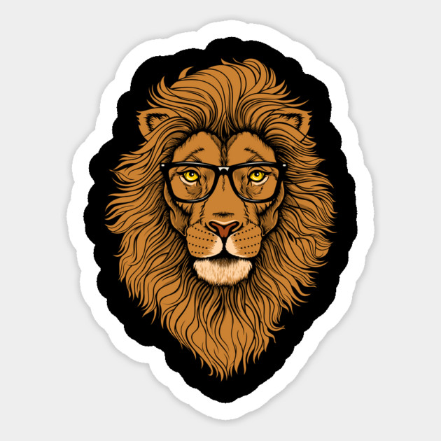 Hipster Lion Graphic Animal Street Style Sticker by logiamerch