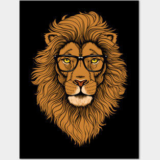 Hipster Lion Graphic Animal Street Style Posters and Art