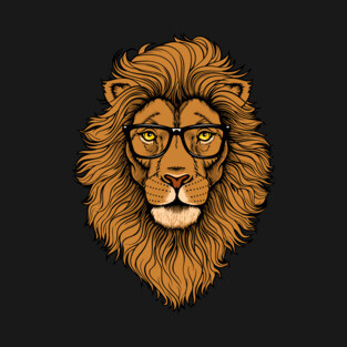 Hipster Lion Graphic Animal Street Style T-Shirt