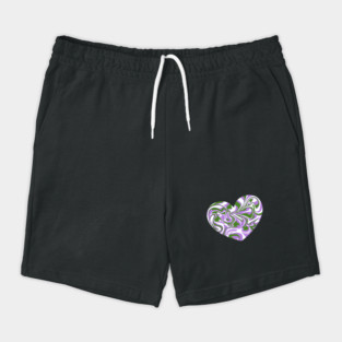 Genderqueer Pride Marble Heart Shorts