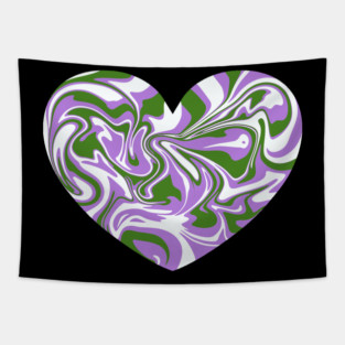 Genderqueer Pride Marble Heart Tapestry