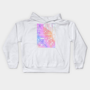 Buenos Aires, Argentina City Map Typography - Colorful Kids Hoodie