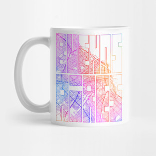 Buenos Aires, Argentina City Map Typography - Colorful Mug