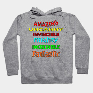 Comic Book Adjectives Hoodie