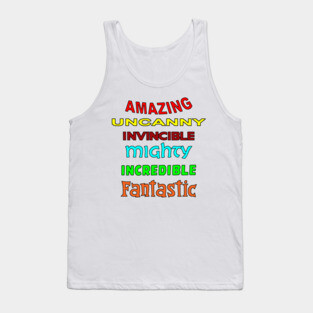Comic Book Adjectives Tank Top