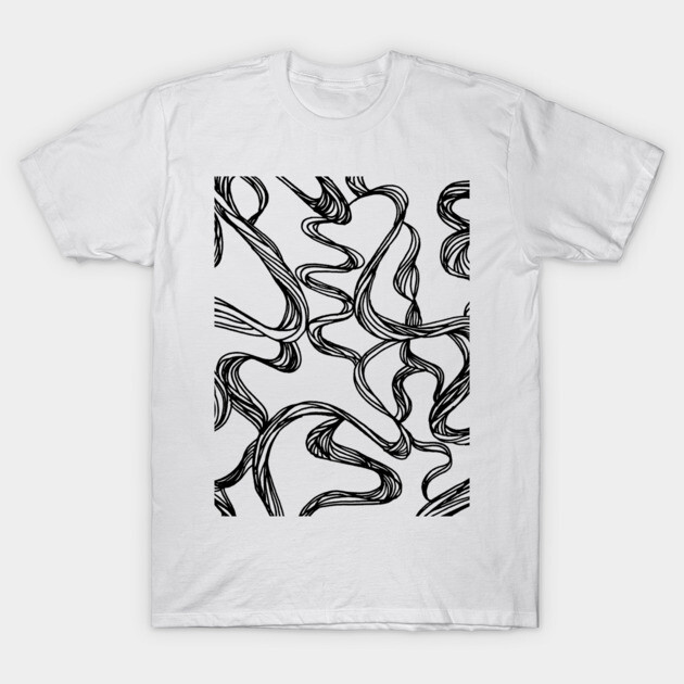 Flow Line Art Drawing T-Shirt TeePublic
