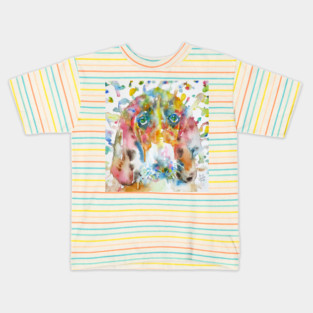 BASSET HOUND - watercolor portrait .1 Kids T-Shirt
