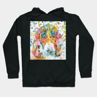 BASSET HOUND - watercolor portrait .1 Hoodie