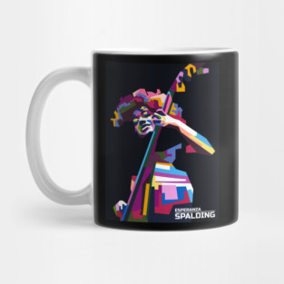 Popart Female jazz bassist in WPAP Mug