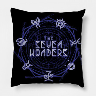 The Seven Wonders - periwinkle power Pillow