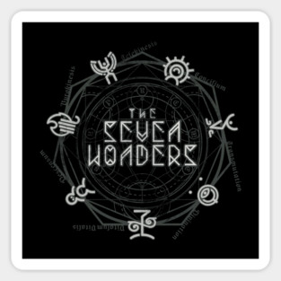 The Seven Wonders - graveyard grey Sticker
