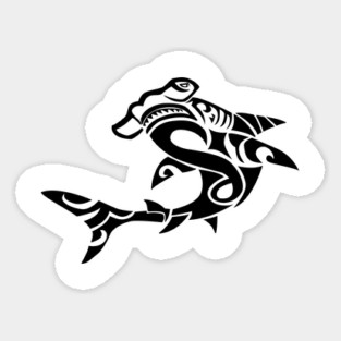 Tribal Hammerhead Sticker