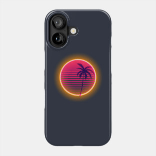Retro Neon Palm Tree Phone Case