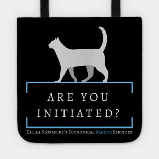 Are You Initiated? - White Cat Tote