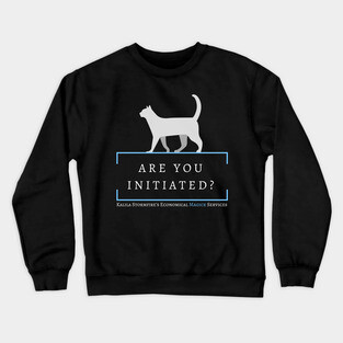 Are You Initiated? - White Cat Crewneck Sweatshirt