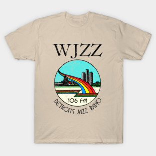 106 FM WJZZ Jazz, Detroit / 1980s Radio Station T-Shirt