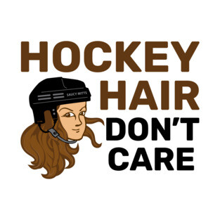 Hockey Hair Don't Care Brunette T-Shirt