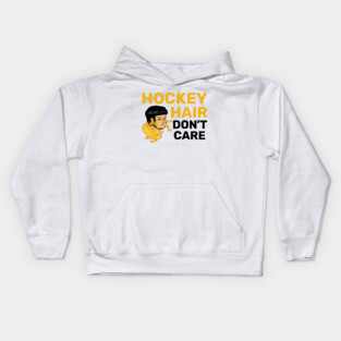 Hockey Hair Don't Care Blonde Kids Hoodie