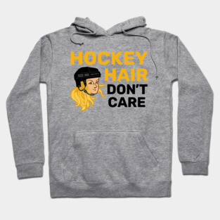 Hockey Hair Don't Care Blonde Hoodie
