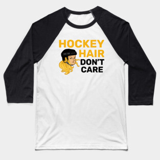 Hockey Hair Don't Care Blonde Baseball T-Shirt