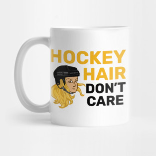 Hockey Hair Don't Care Blonde Mug