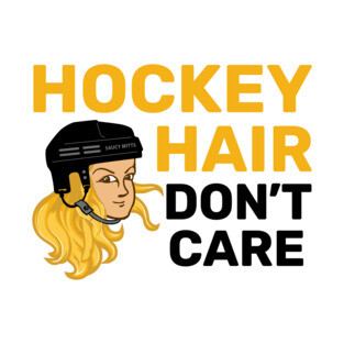 Hockey Hair Don't Care Blonde T-Shirt