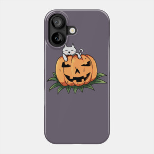 CAT ON PUMPKIN Phone Case